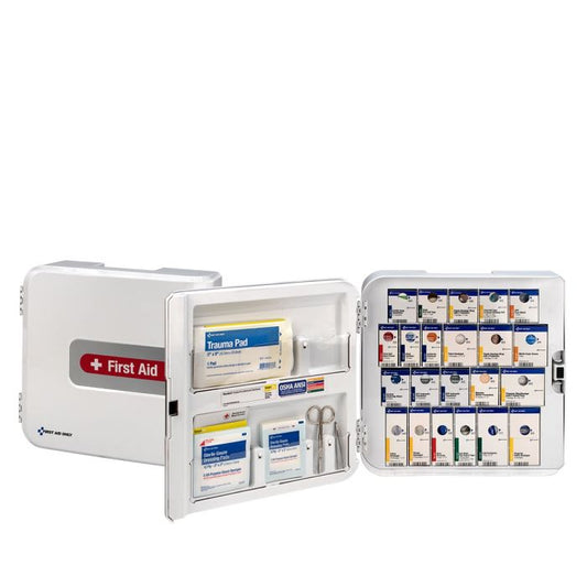 First Aid Only SmartCompliance Complete First Aid Plastic Cabinet Without Meds, ANSI 2021 Compliant