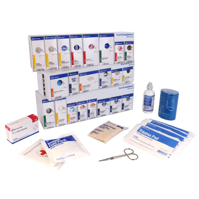 First Aid Only SmartCompliance RetroFit Business Without Medications, 100 Person, ANSI Compliant