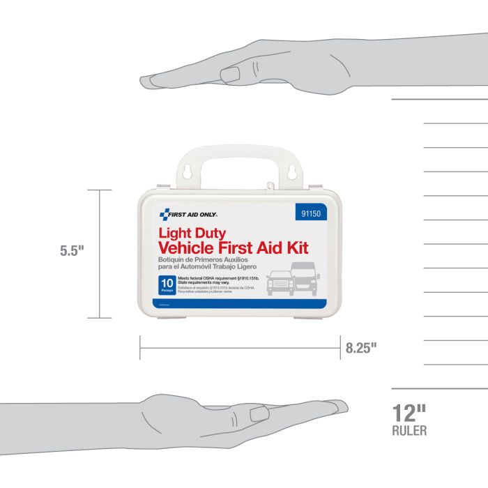 First Aid Only 10-Person Plastic Light Duty Vehicle First Aid Kit