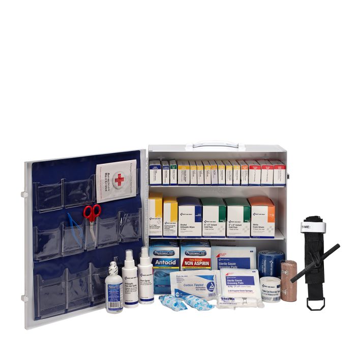 First Aid Only 100 Person ANSI B 3 Shelf First Aid Cabinet, ANSI 2021 Compliant