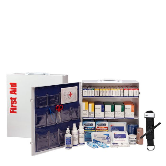 First Aid Only 100 Person ANSI B 3 Shelf First Aid Cabinet, ANSI 2021 Compliant