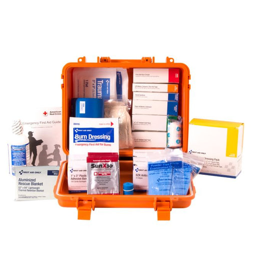 First Aid Only 50 Person ANSI A Unitized Plastic Waterproof First Aid Kit, ANSI 2021 Compliant