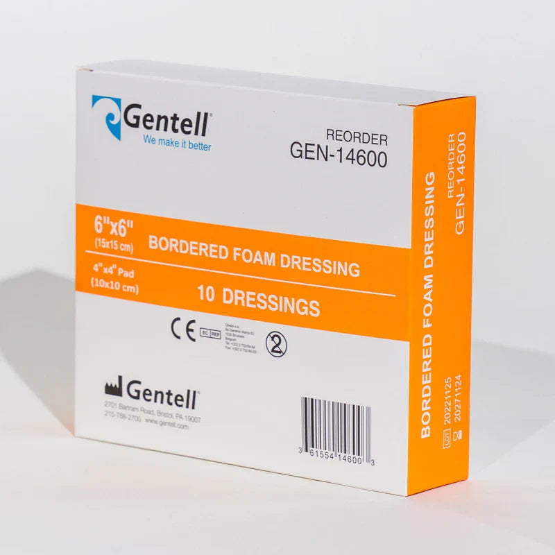 Gentell Bordered Foam Dressing Case (50/CS)