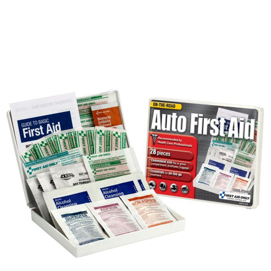 First Aid Only Vehicle First Aid Kit, 28 Piece, Plastic Case