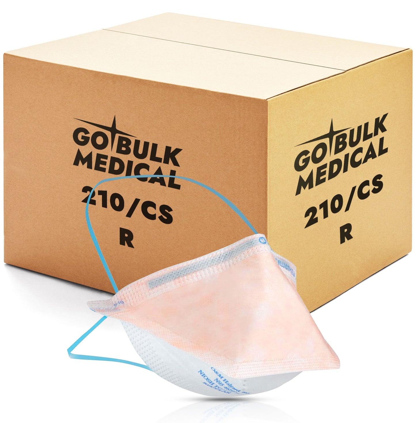 Halyard 210pcs Fluidshield 46727 Particulate Respirator Level 3 N95 Face Mask, Regular Size