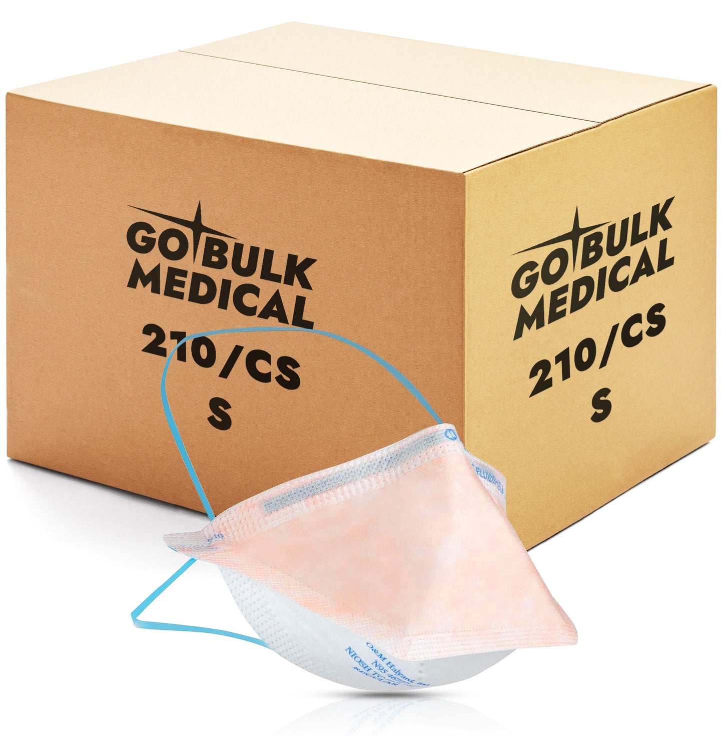 Halyard 210pcs Fluidshield 46827S Particulate Respirator Level 3 N95 Face Mask, Small Size