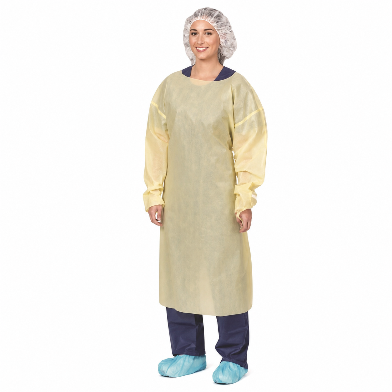 Isolation Gowns SMS Material No Specific Color (Blue/Yellow) - Case of 200