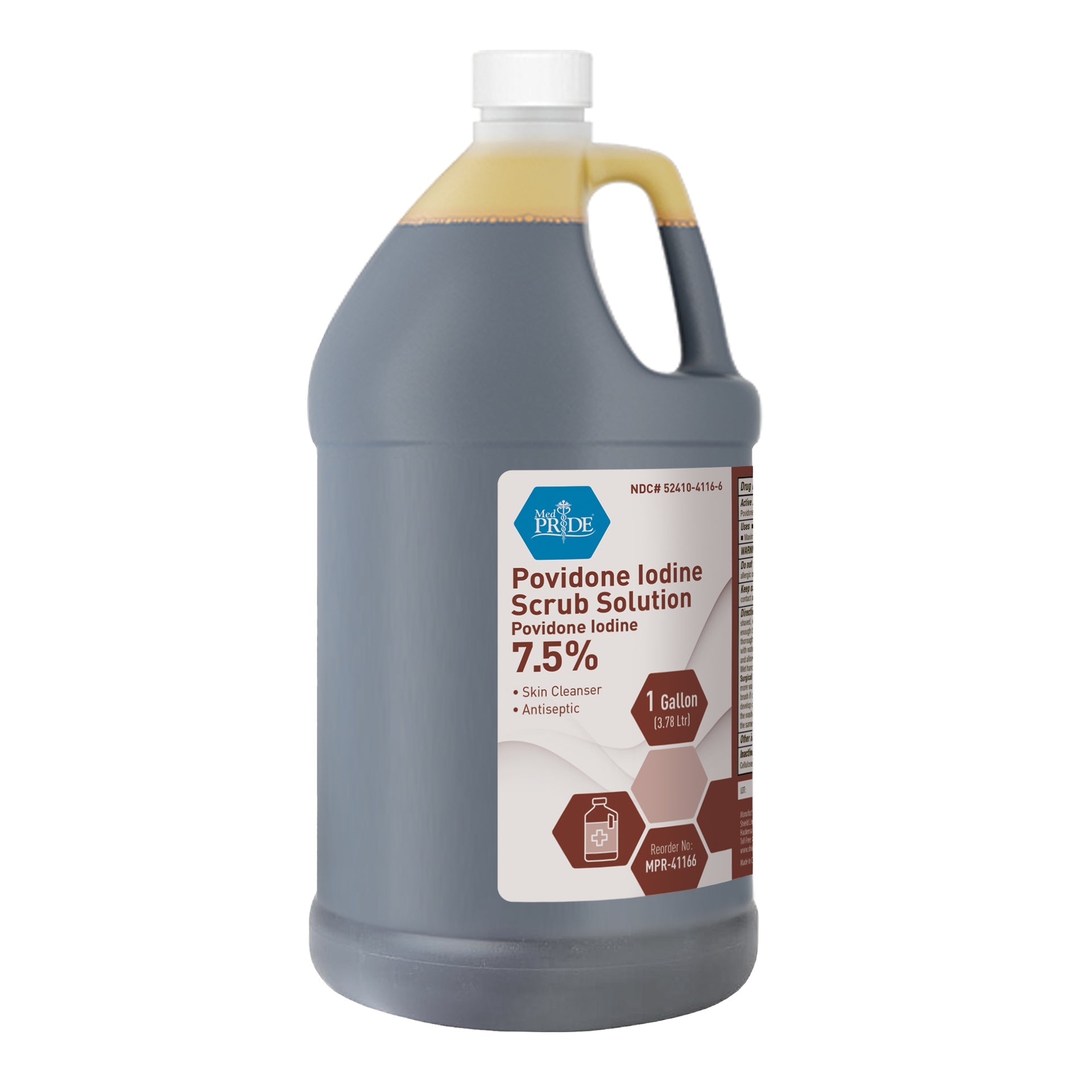 MedPride Povidone Iodine Scrub Solution - 1 Gallon - Case of 4 – Quick ...