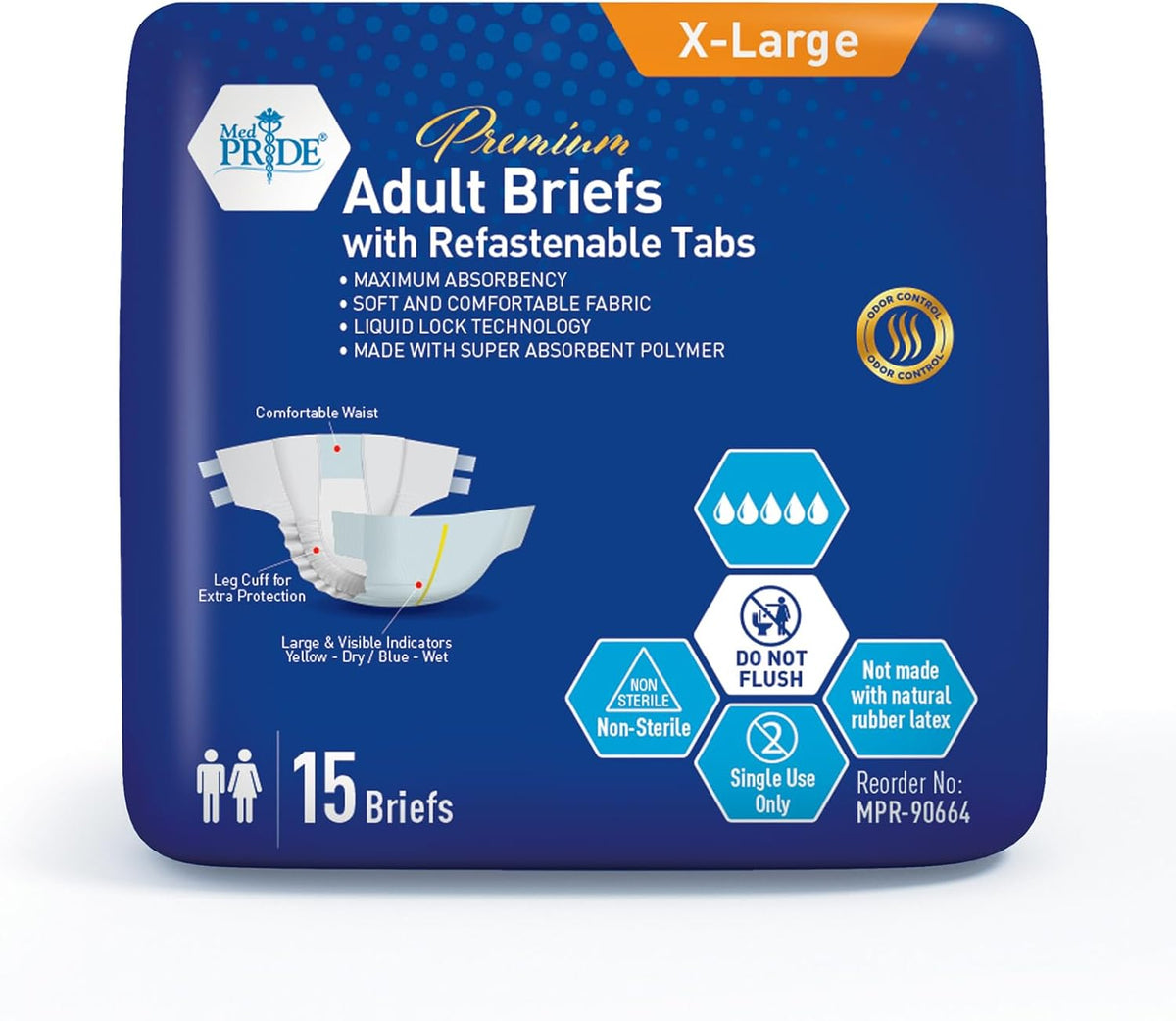 MedPride adult briefs X-Large case packaging