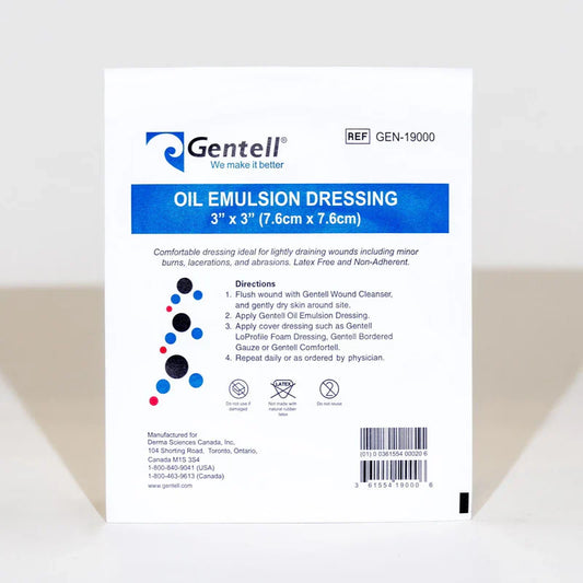 Gentell Oil Emulsion Dressing 3" x 3" Case (200/CS)