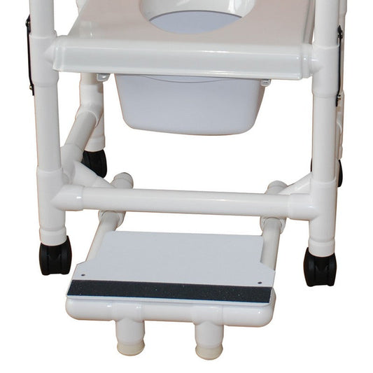 MJM International - Optional Sliding footrest with front foot supports for 18' Shower Chair