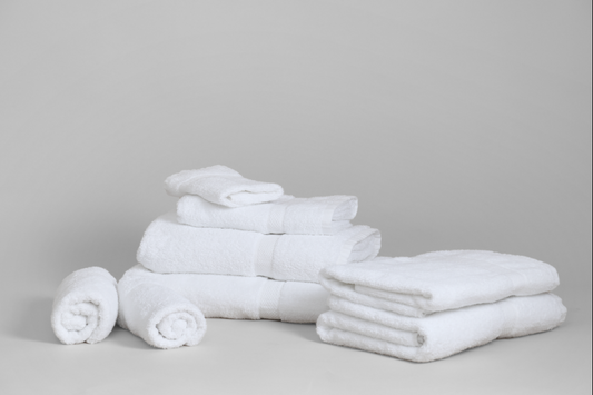 KSE Excellence Collection Hotel Towels – 100% Cotton – Dobby Border (12 Pack)