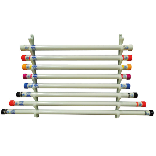MJM International TRWB-RACK Therapy Rehab Weighted Bars, wall mount storage rack
