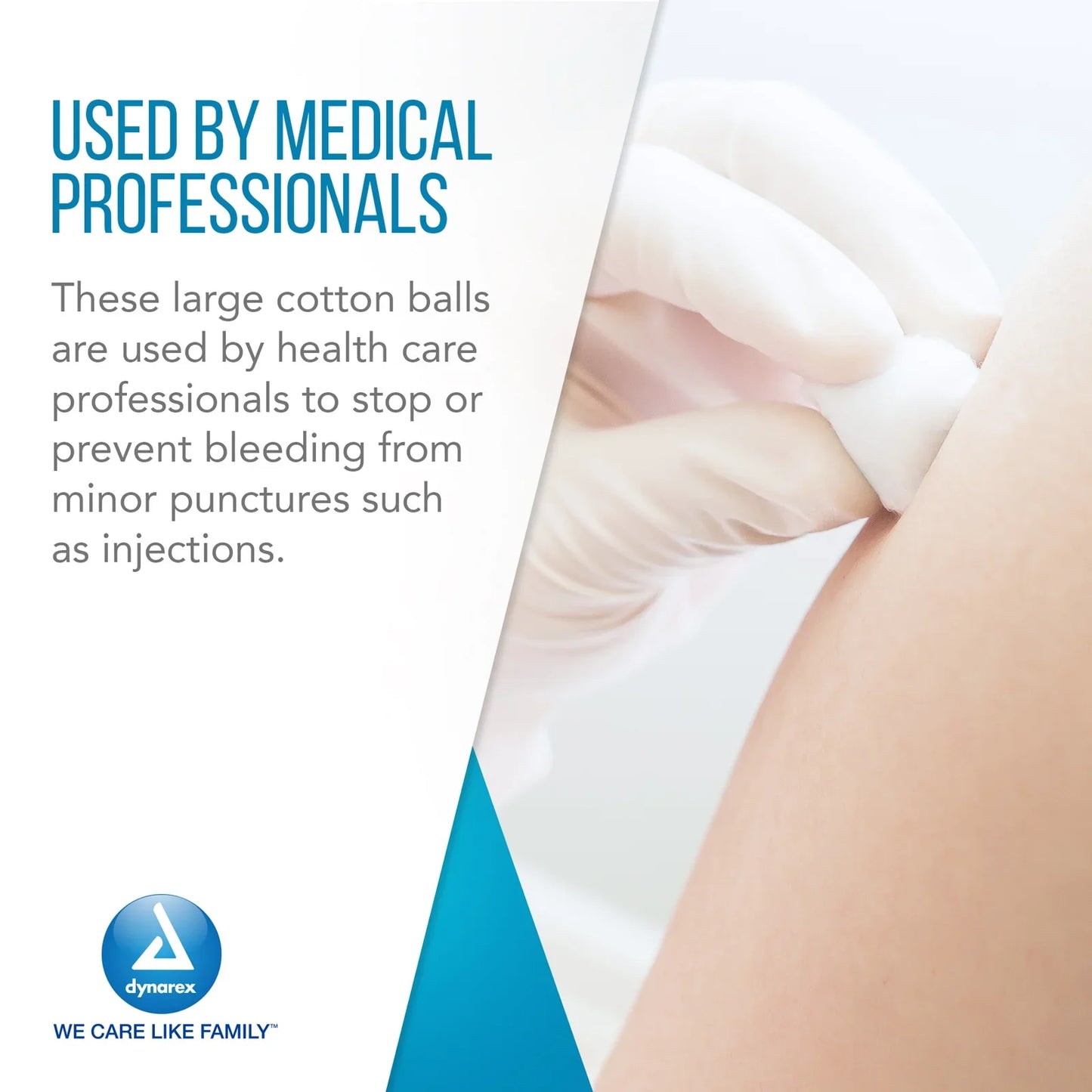 Dynarex Cotton Ball, Medium, 2000ea/bg, 2bgs/cs (4000 Count)