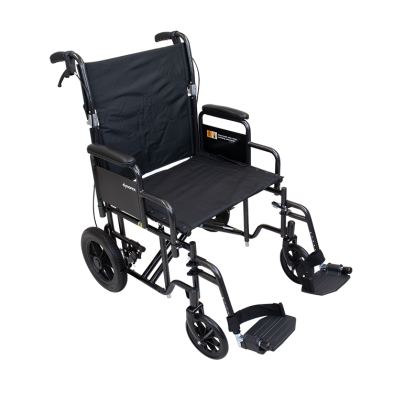 Bari+Max Bariatric Transport Wheelchair - 22" x 16", Silver Vein, 1pc/cs