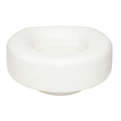 Dynarex Molded Raised Plastic Toilet Seat, White, 1pc/bx, 3bx/cs