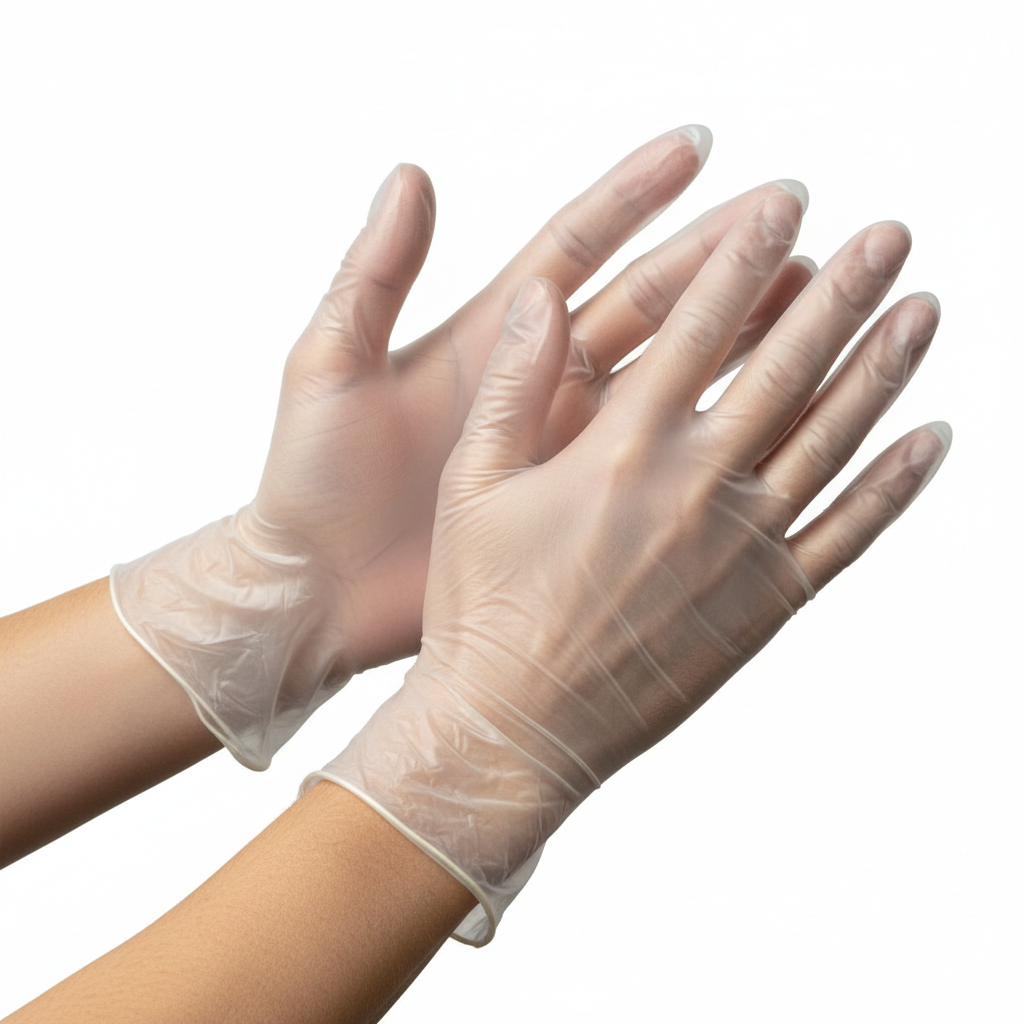 Amstar Vinyl Gloves Case of 1000 Powder-Free Non-Sterile Disposable Gloves - Clear