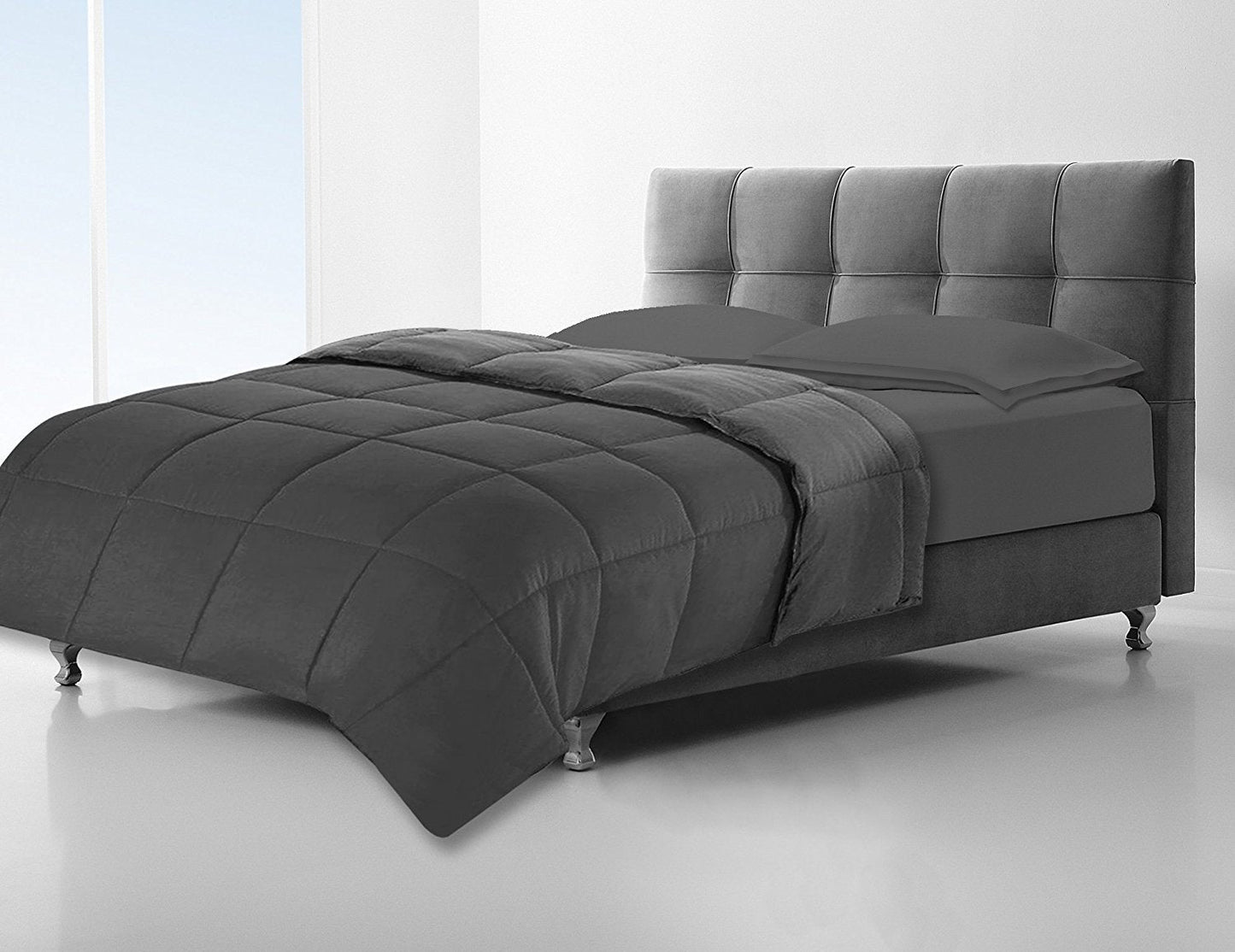 Gray twin down alternative comforter, 4 pack