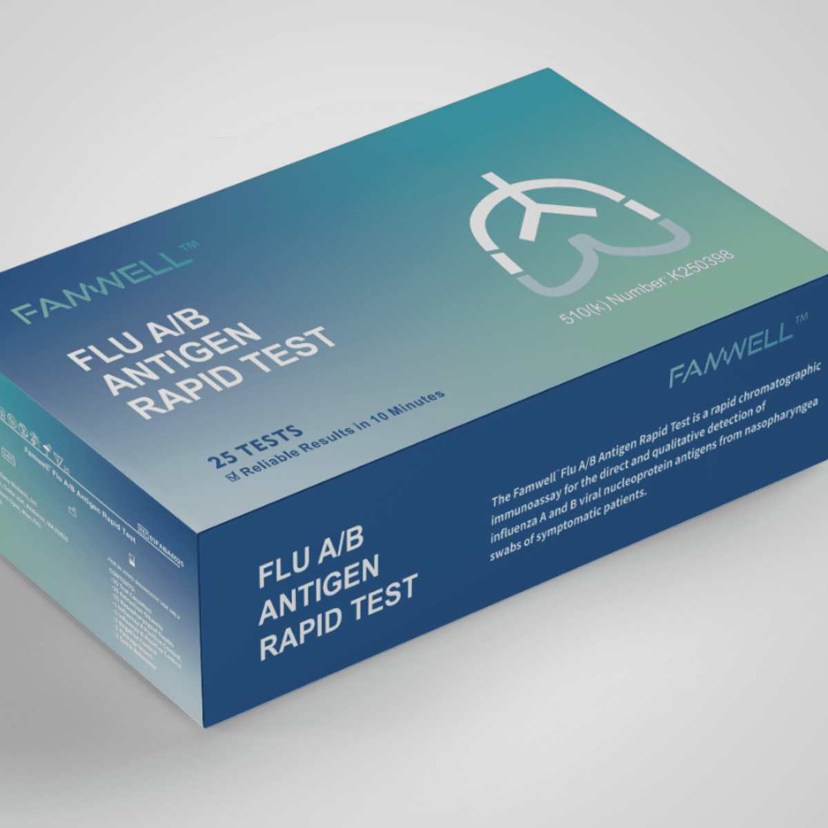 Famwell Flu A/B Antigen Rapid Test 25-test kit