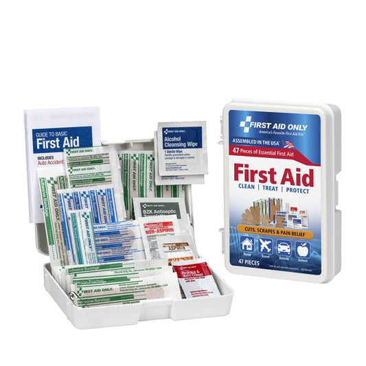 First Aid Only Personal First Aid Kit, 47 Piece, Plastic Case