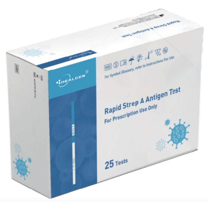 Healgen Scientific Rapid Strep A Antigen Test Strips, 25 Tests/Box