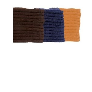 KSE towels assorted dark brown navy blue orange