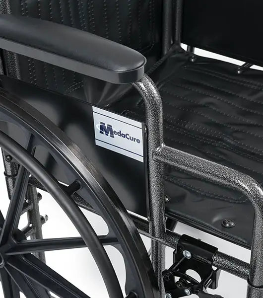 Wings Bariatric Wheelchair Hemi Capable, 500 lb. weight capacity, Detachable Desk Arm, Vinyl