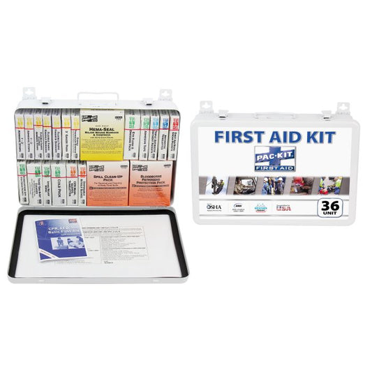 First Aid Only 36 Unit First Aid Kit With BBP And CPR, Metal Case